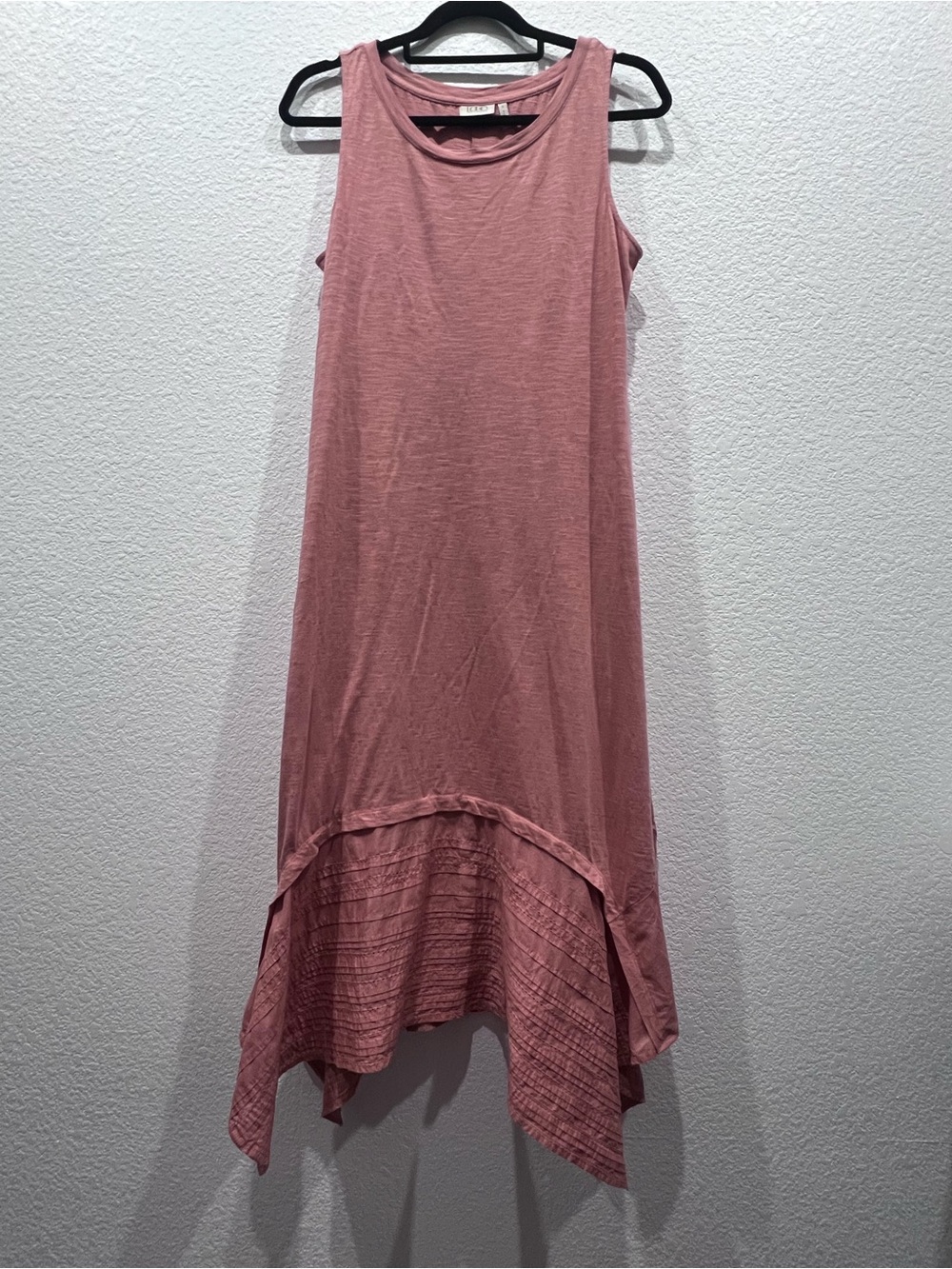 LOGO by Lori Goldstein Dusty Rose Asymmetrical Sleeveless Dress